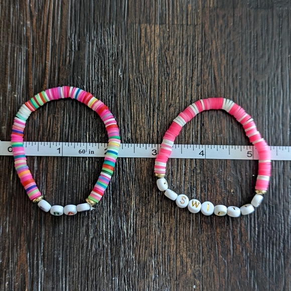 Taylor Swift Friendship Bracelets Eras Vinyl Disc Stretchable Stackable Swiftie - Picture 5 of 5